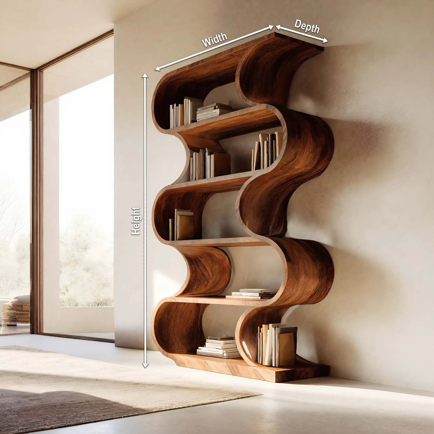 Minimal Wall Bookcase For Living Room Or Entryway Lynnsnail