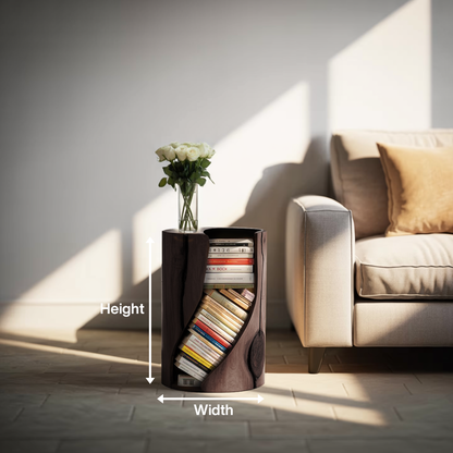 Modern Organic Bookcase With Accent Design For Living Room Lynnsnail