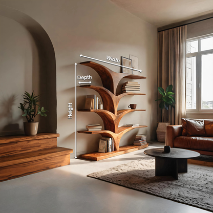 Contemporary Curved Bookshelf For Modern Interior Lynnsnail