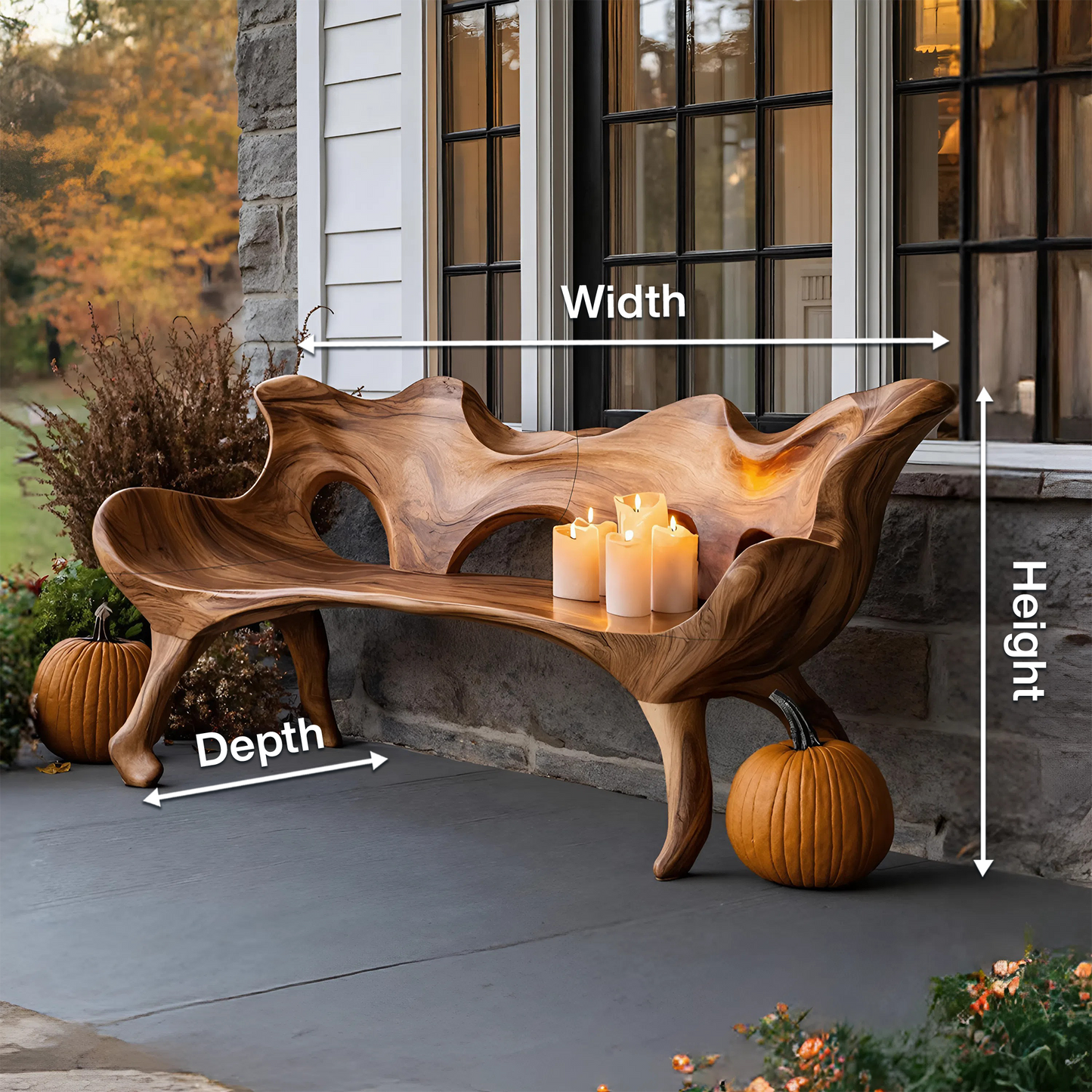 Farmhouse Wooden Bench For Living Room Rustic Furniture Decor Lynnsnail