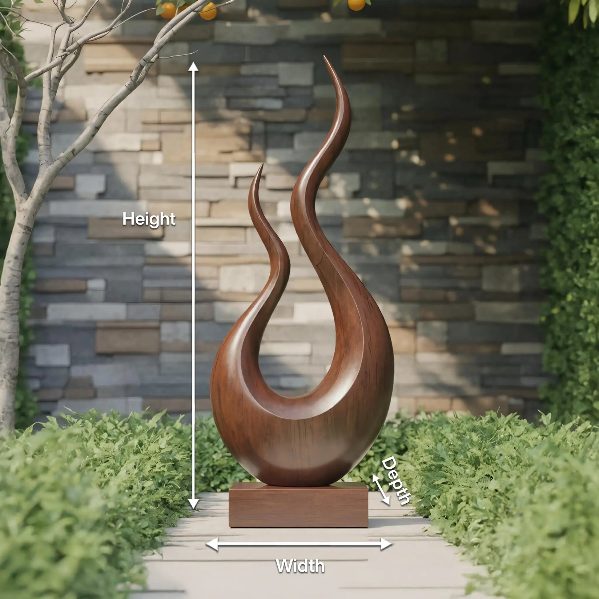 Mid Century Wooden Sculpture For Garden Decorative Panel Lynnsnail