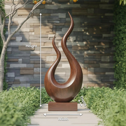 Mid Century Wooden Sculpture For Garden Decorative Panel Lynnsnail