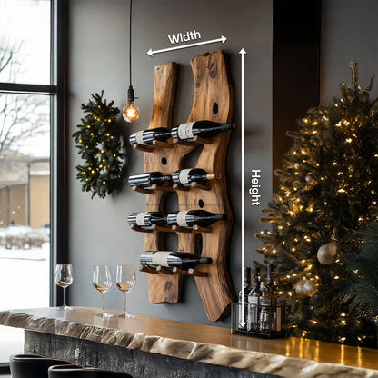 Handcrafted Wall Mount Wine Holder For Living Room Lynnsnail