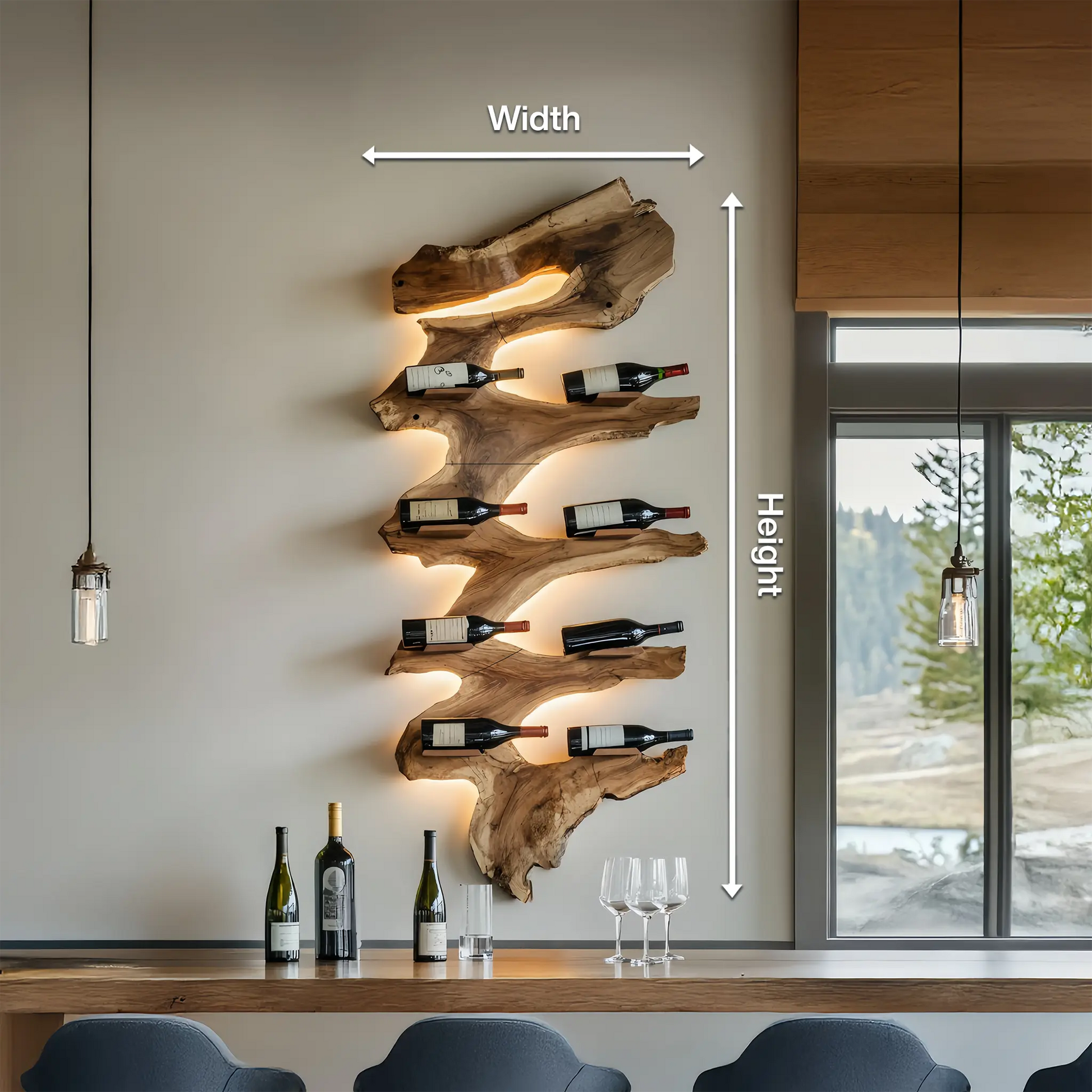 Modern Solid Wood Wine Rack For Living Room Furniture Design Lynnsnail