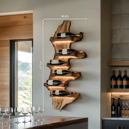 Farmhouse Live Edge Wine Holder For Entryway Furniture Decor Lynnsnail