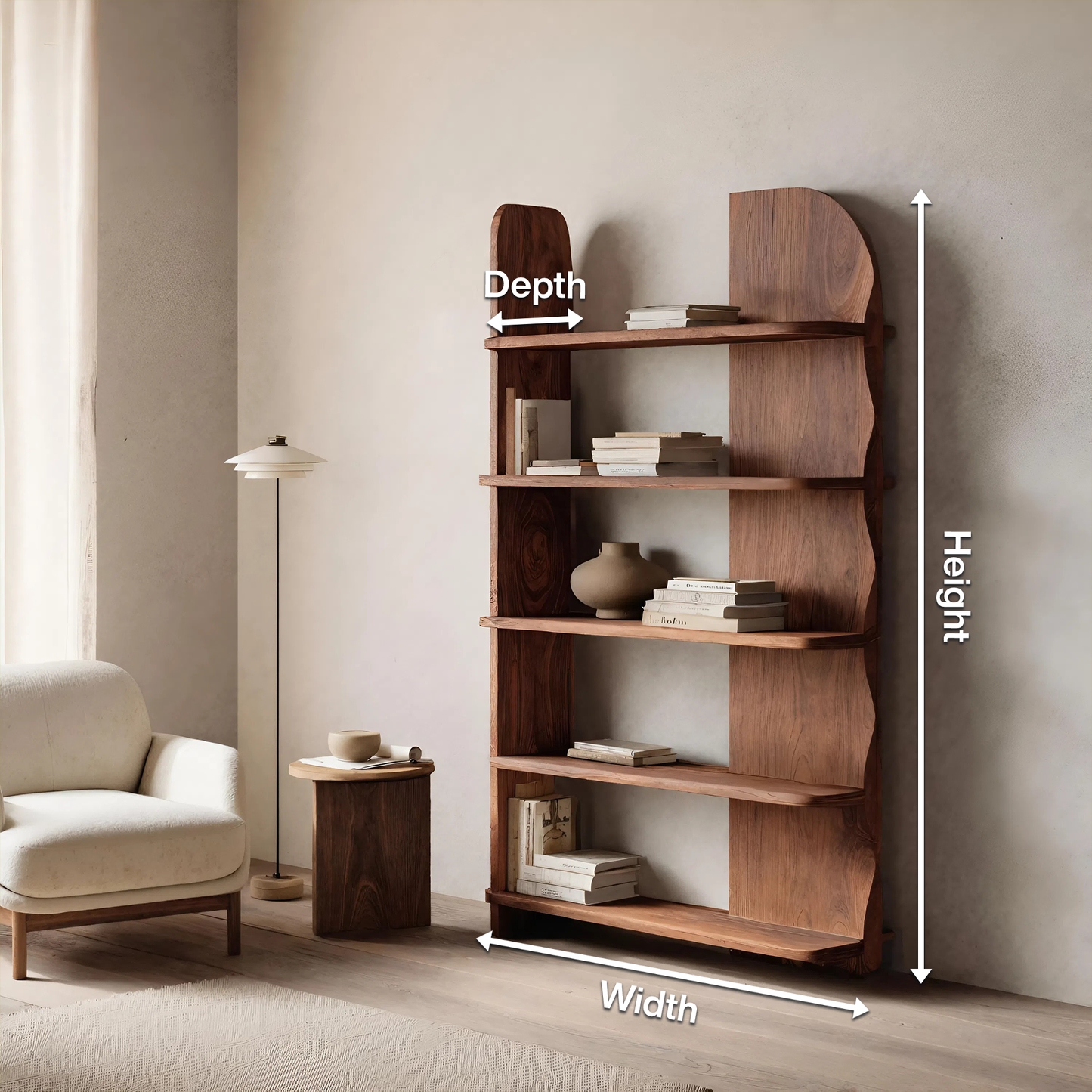 Minimalist Bookcase Sculptural Design For Living Decor Lynnsnail
