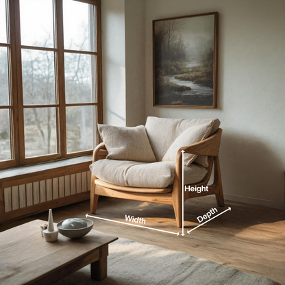 Modern Handcrafted Armchair For Living Room Or Reading Corner Lynnsnail