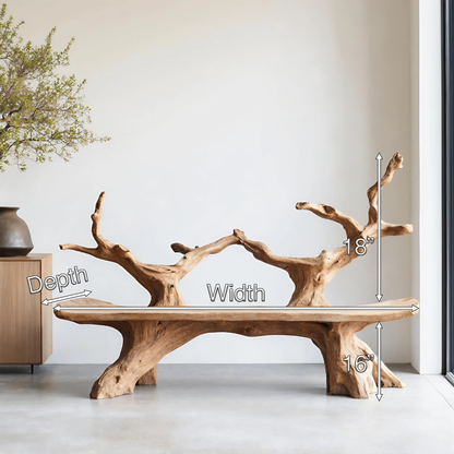 Mid Century Live Edge Bench For Elegant Patio Lynnsnail