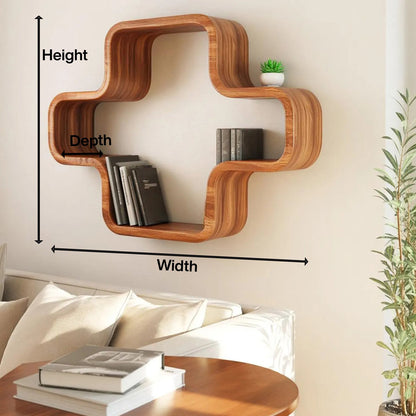 Modern Geometric Wall Mounted Bookshelf For Living Room And Office Lynnsnail
