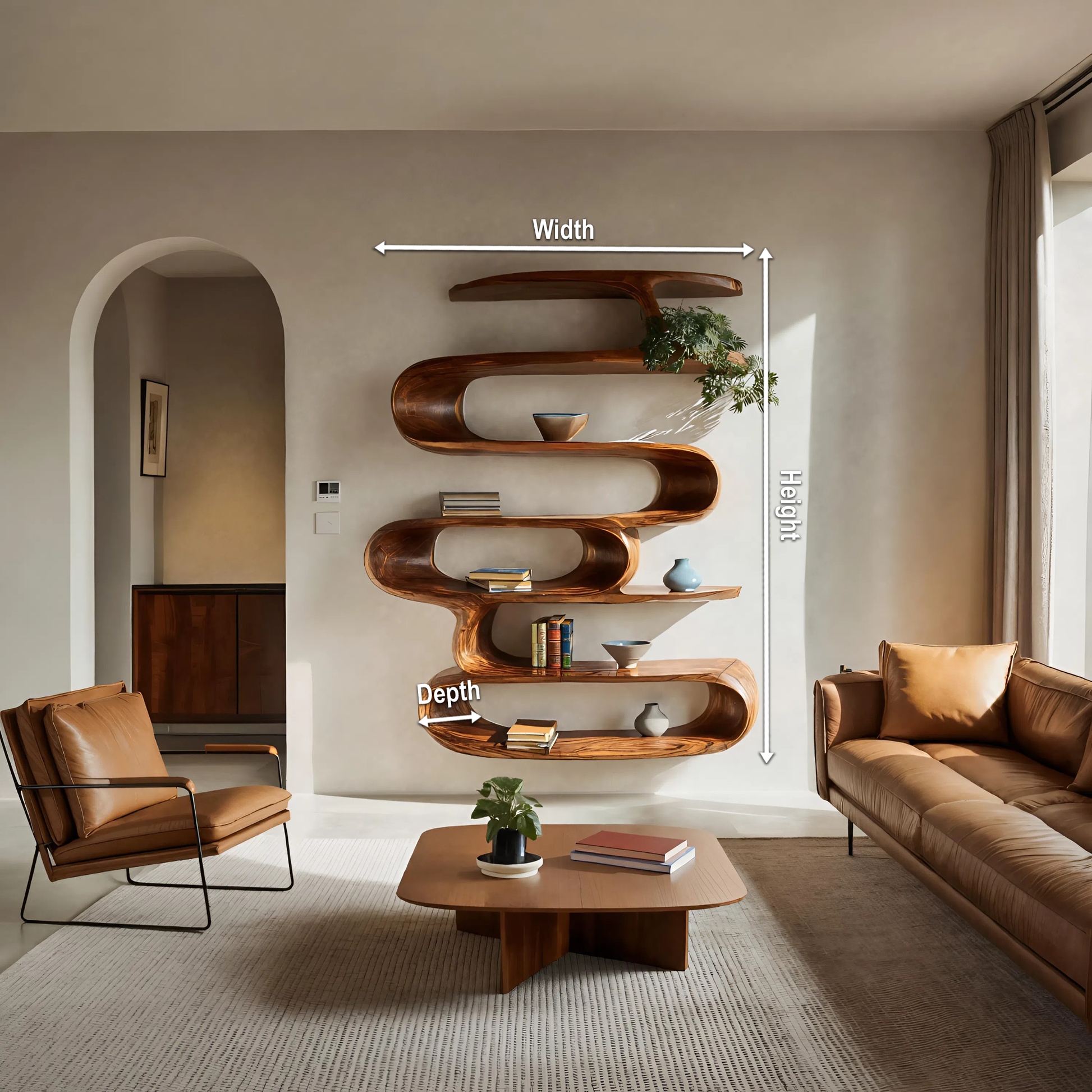 Elegant Wall-Mounted Bookshelf For Modern Home Decor Lynnsnail