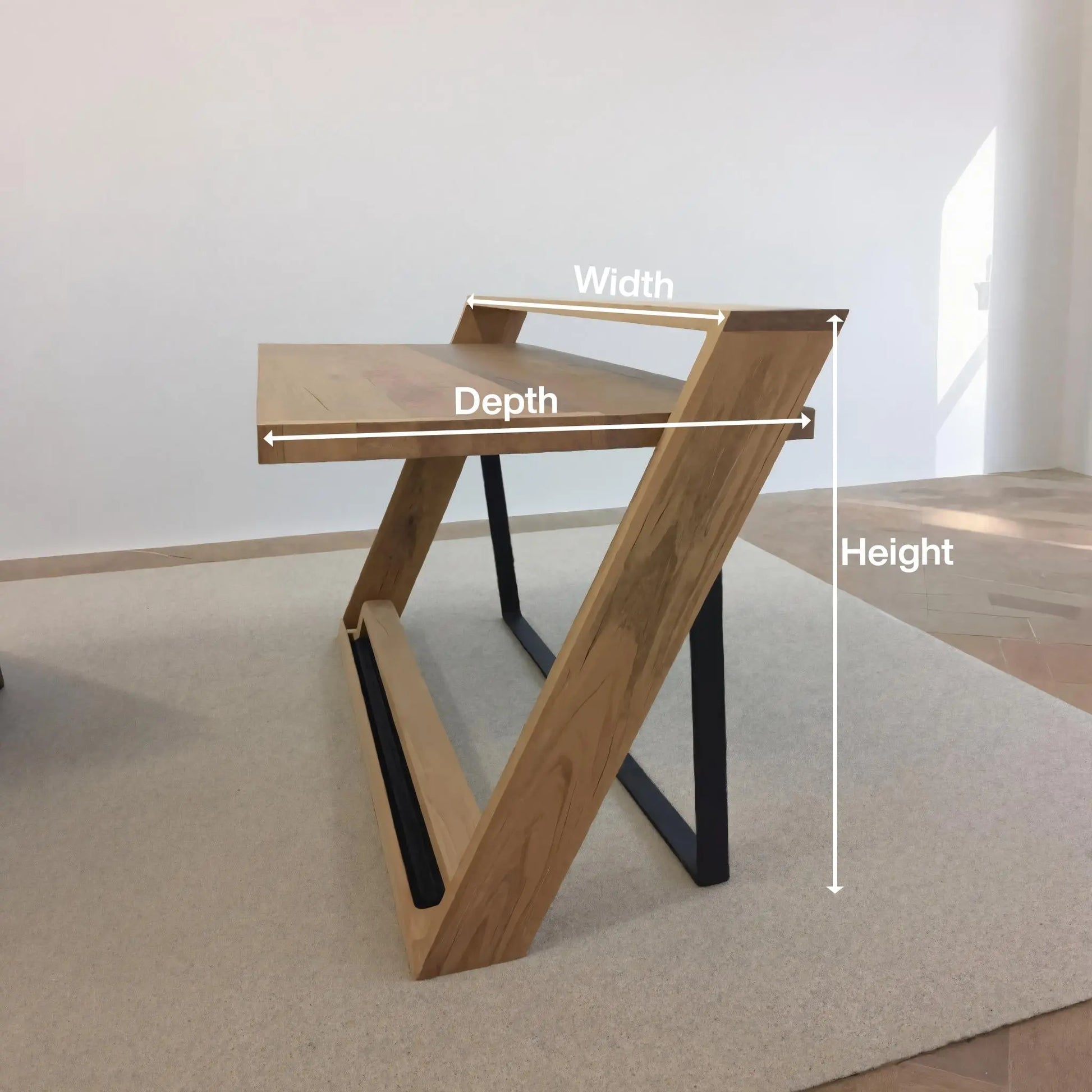 Unique Angular Desk With Z Frame For Home Or Office Lynnsnail