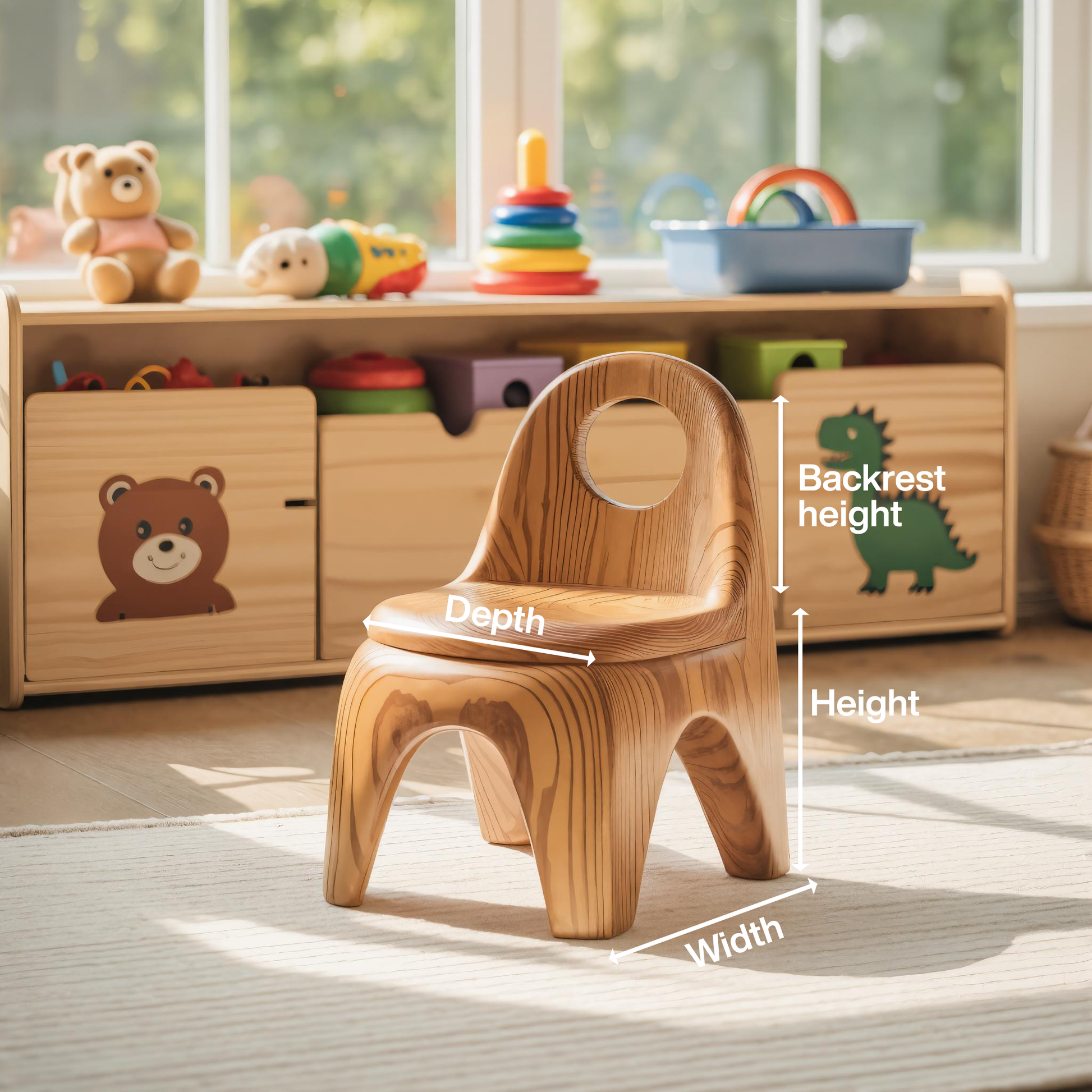 Montessori Toddler Chair Ergonomic Seat Playroom Or Preschool Lynnsnail