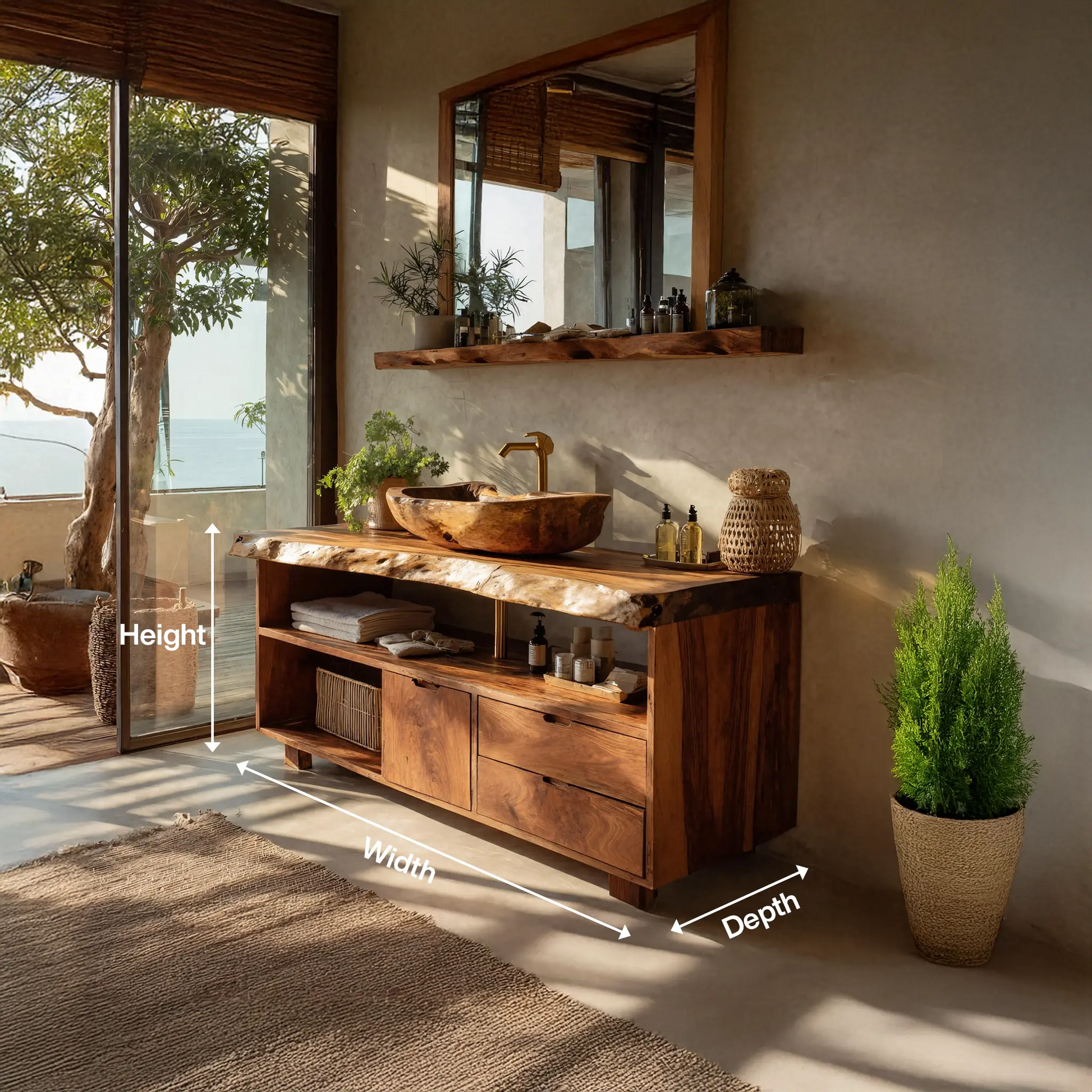 Modern Mid Century Vanity For Bathroom Makeover Lynnsnail