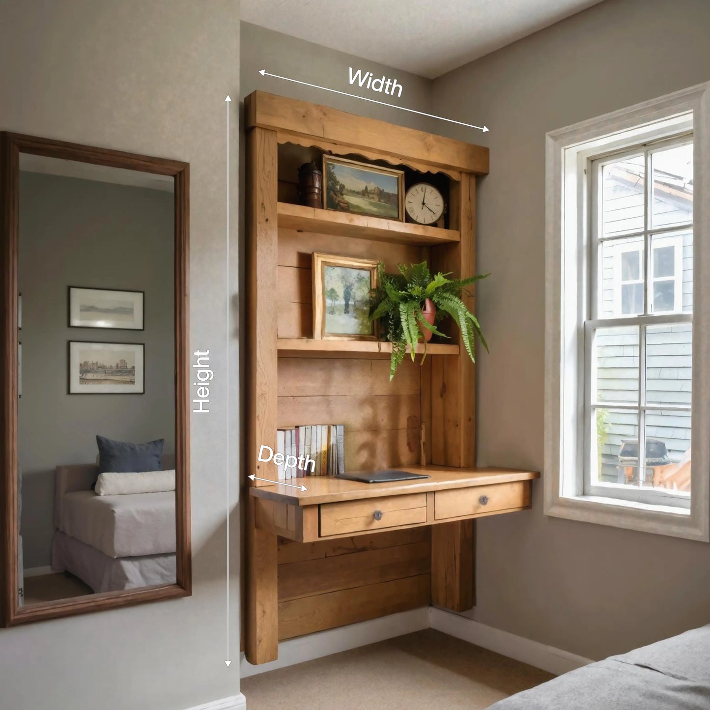 Rustic Floating Desk For Cozy Home Office Setup Lynnsnail