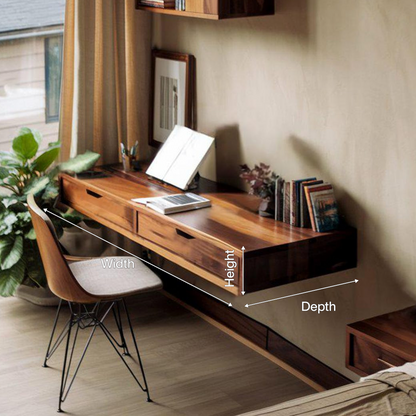 Modern Floating Desk For Bedroom And Office Setup Lynnsnail