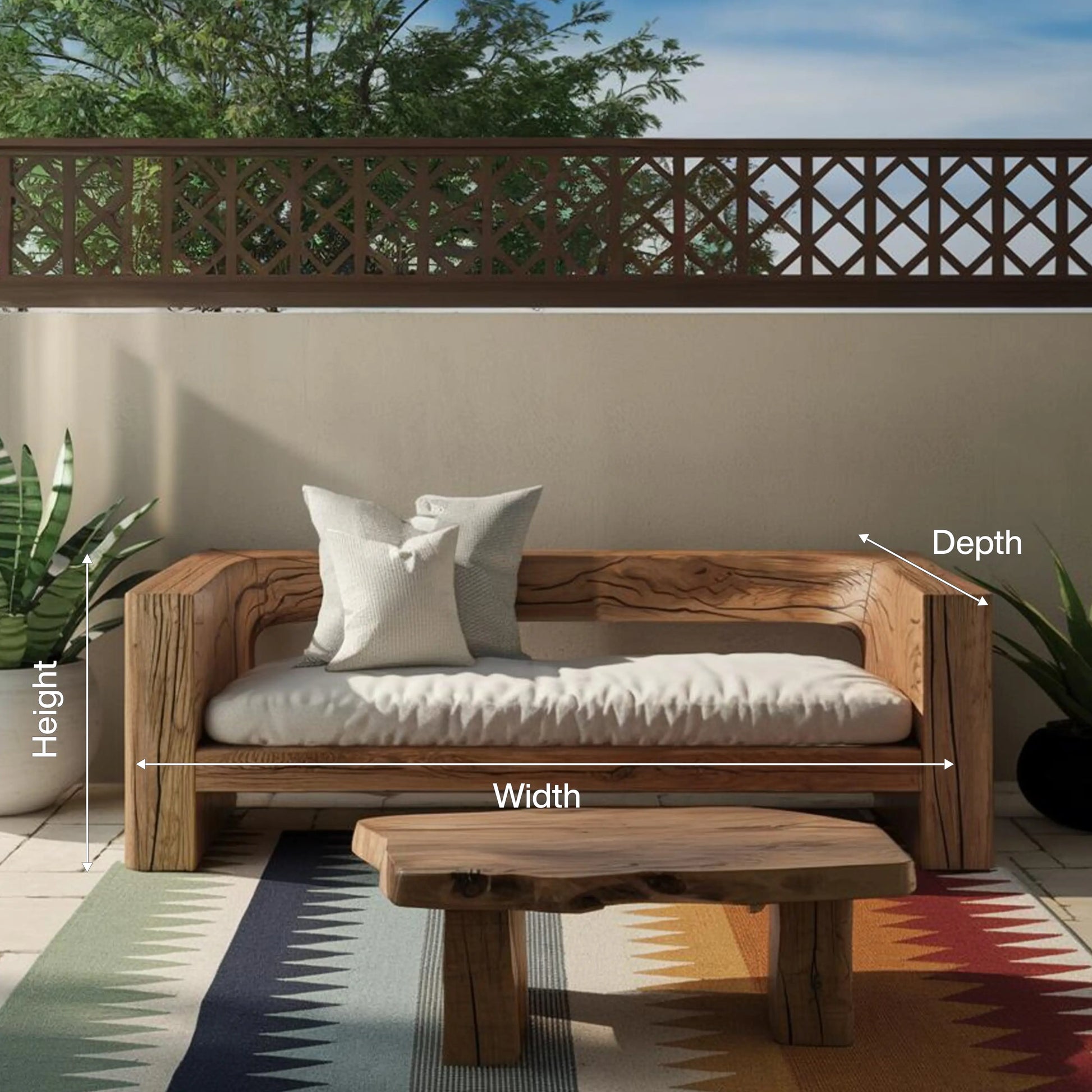 Rustic Outdoor Sofa Set And Coffee Table For Garden Lynnsnail