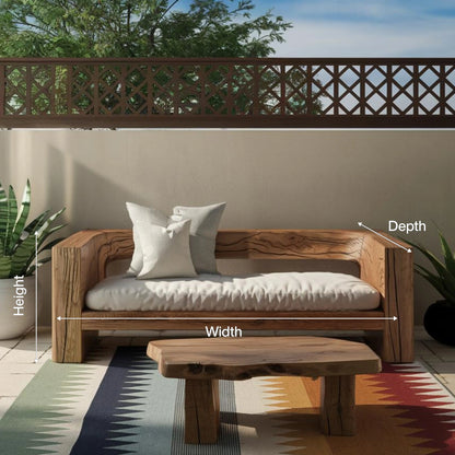 Rustic Outdoor Sofa Set And Coffee Table For Garden Lynnsnail