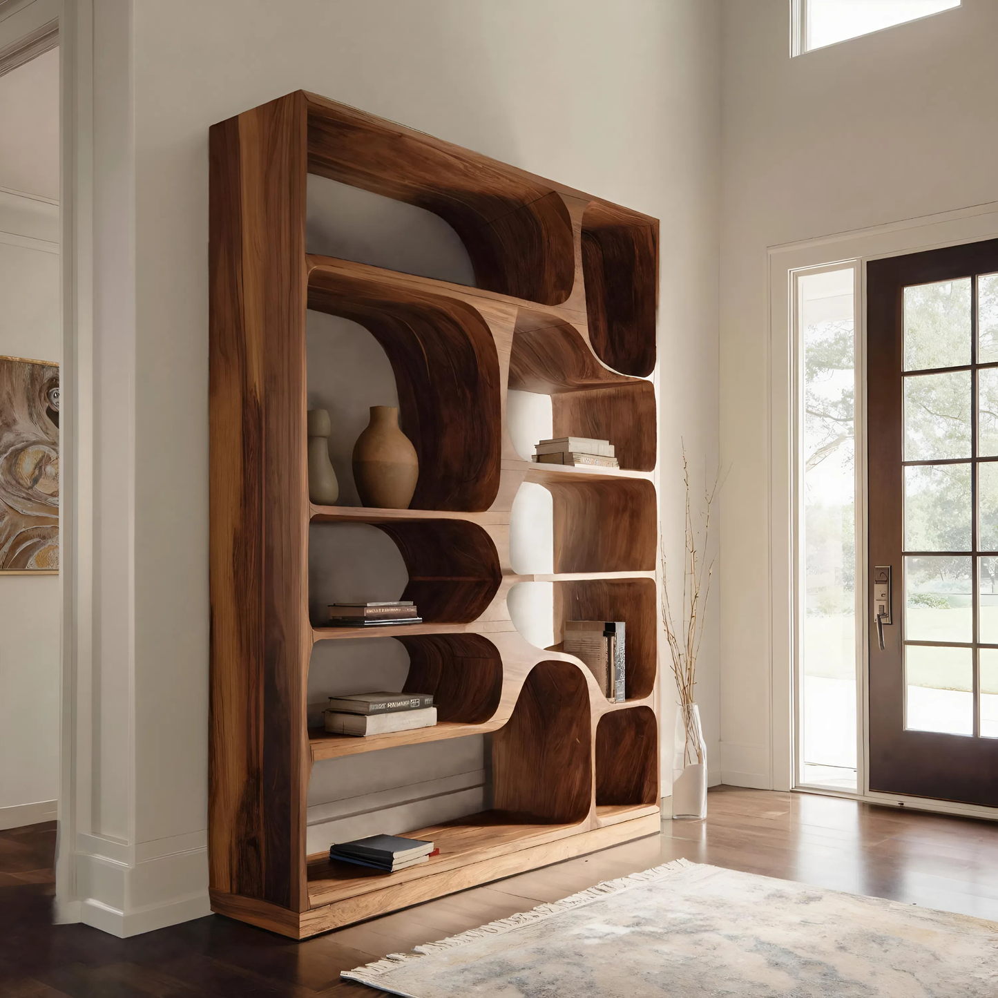Artistic Bookcase For Living Room Or Bedroom Lynnsnail