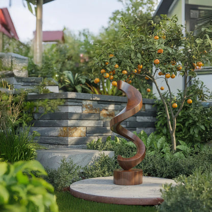 Handcrafted Wooden Sculpture For Garden Art Decor Lynnsnail