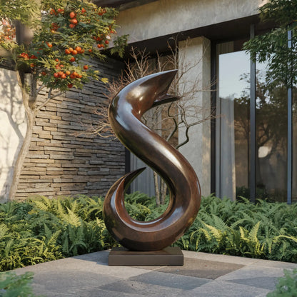 Handmade Abstract Wooden Sculpture For Living Room Lynnsnail