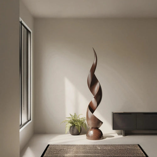 Handcrafted Organic Contemporary Landscape Sculpture For Office Decor Lynnsnail
