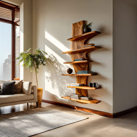 Modern Wooden Floating Bookshelf For Living Room Decor Lynnsnail