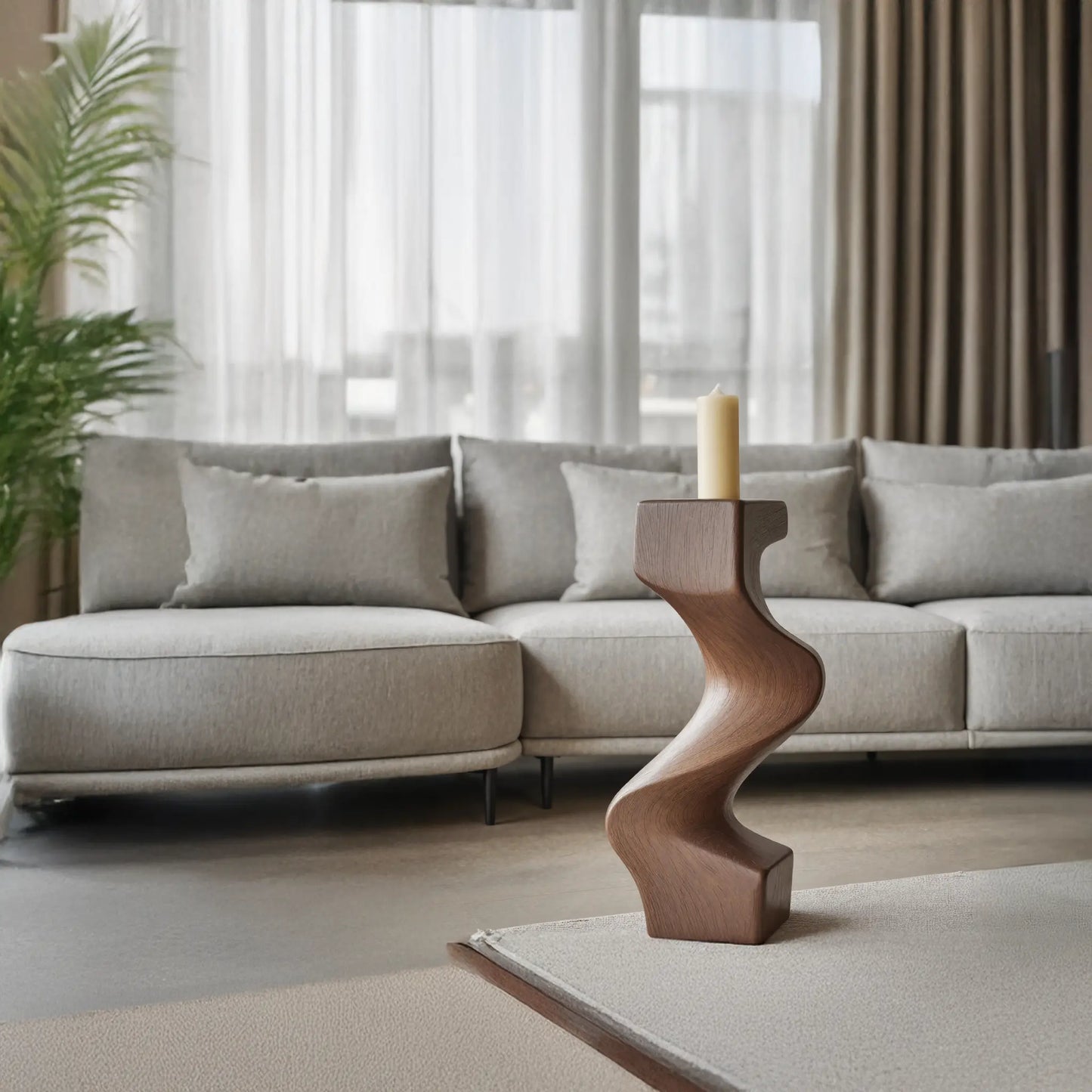 Mid Century Wooden Abstract Sculpture For Furniture Decor Lynnsnail