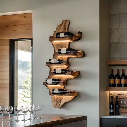 Farmhouse Live Edge Wine Holder For Entryway Furniture Decor Lynnsnail
