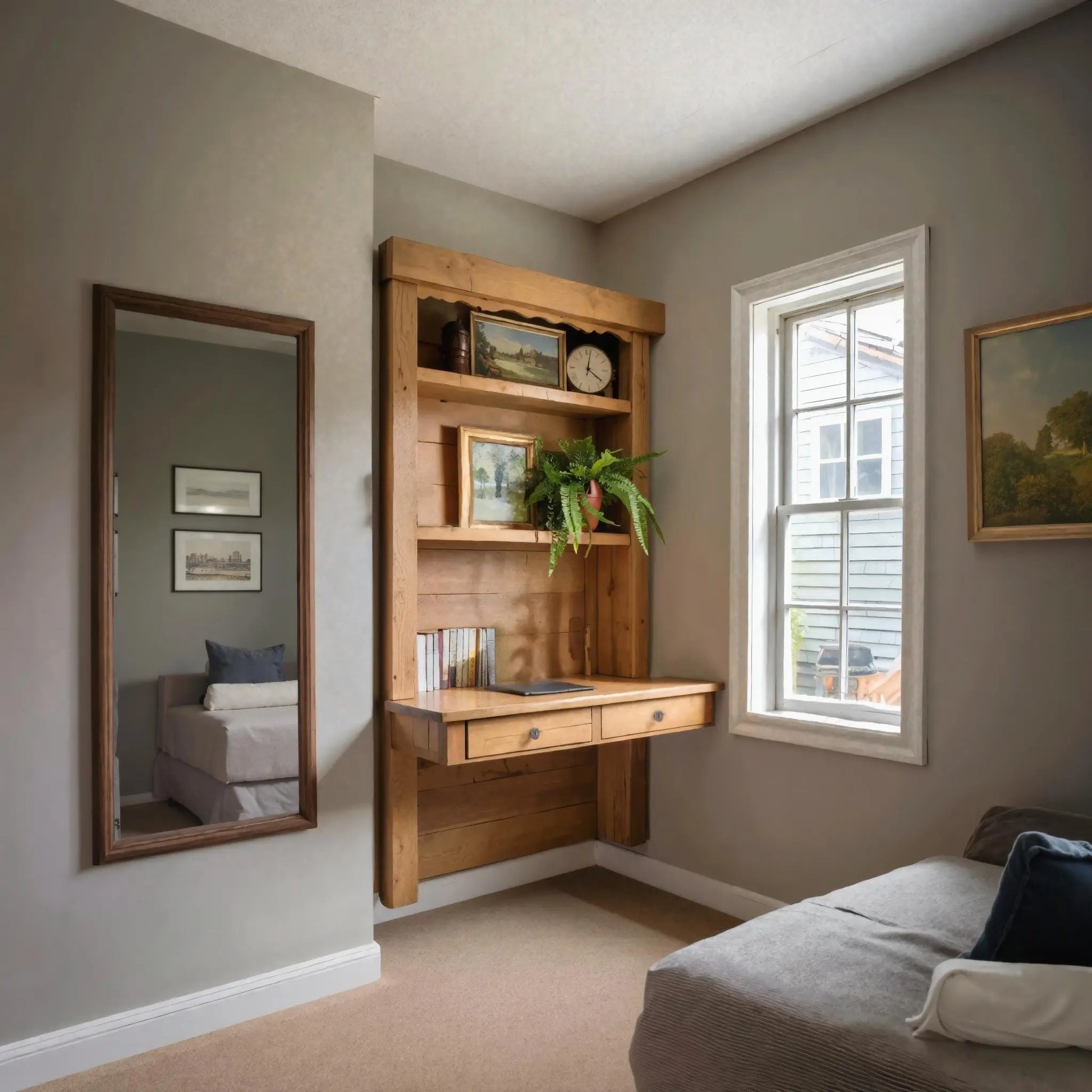 Rustic Floating Desk For Cozy Home Office Setup Lynnsnail