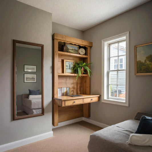 Rustic Floating Desk For Cozy Home Office Setup Lynnsnail