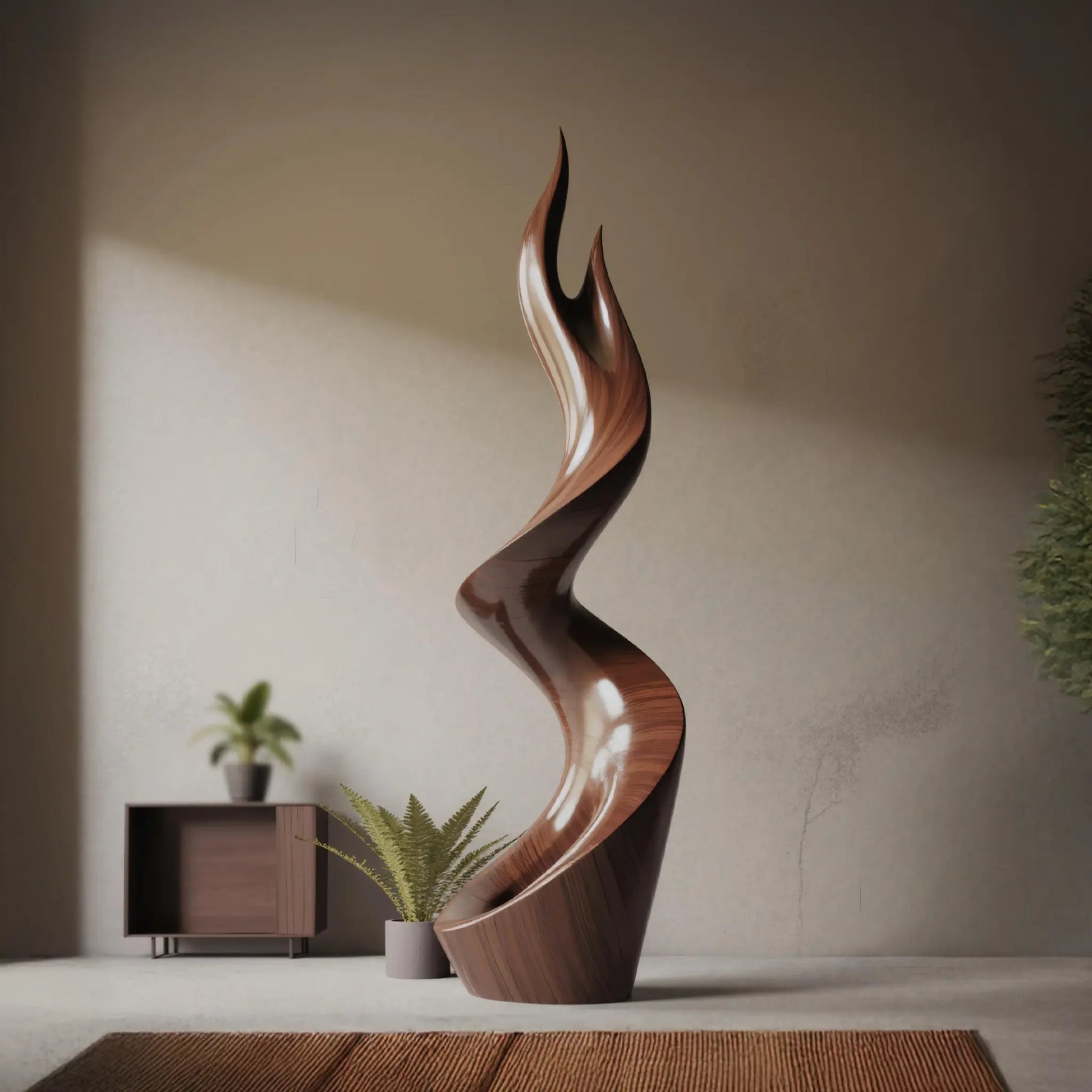 Rustic Large Twisted Spiral Floor Art For Outdoor Garden Lynnsnail