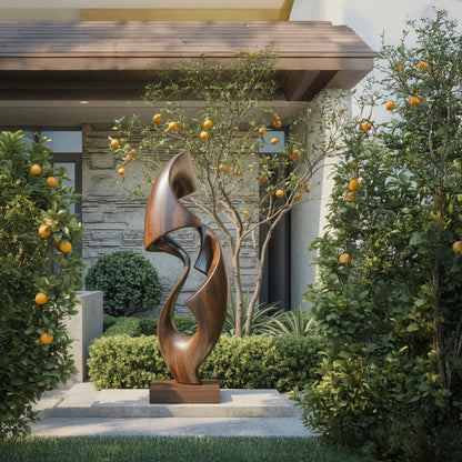 Rustic Abstract Sculpture For Office Decor Lynnsnail