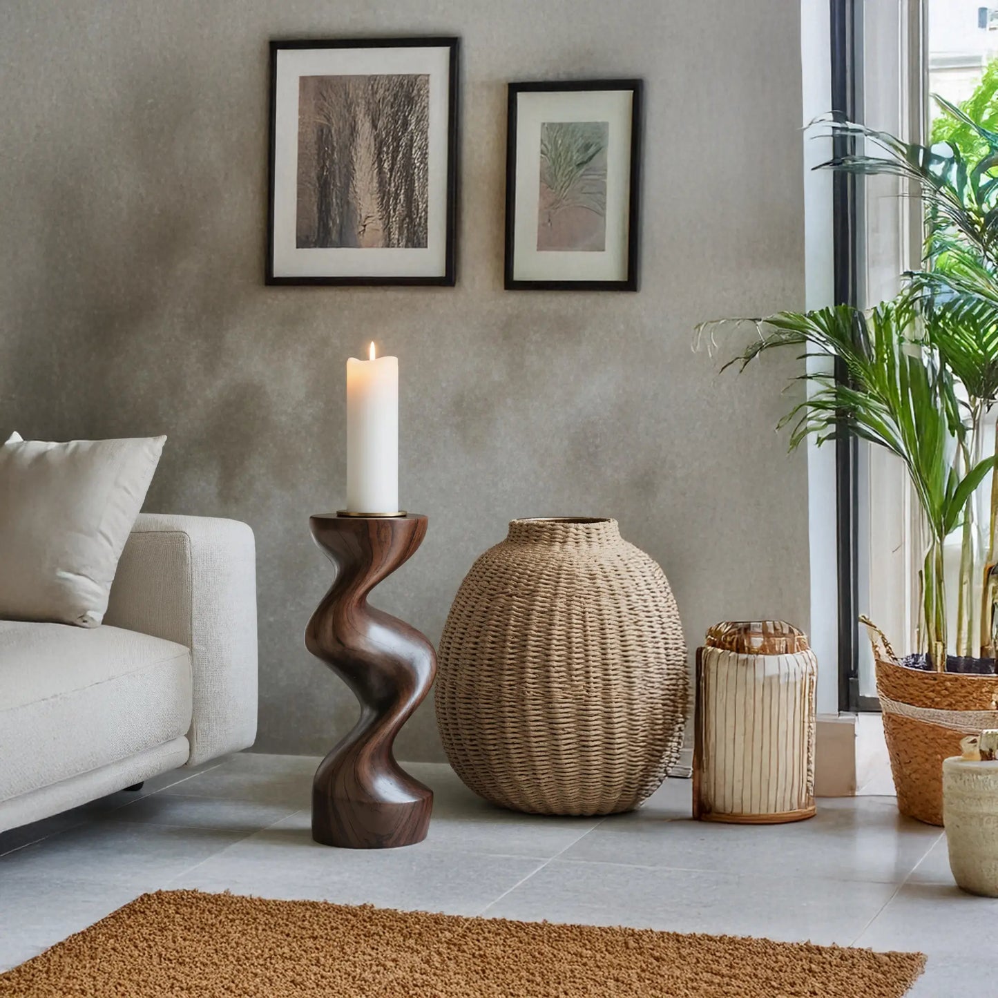 Farmhouse Solid Wood Abstract Sculpture For Garden Lynnsnail