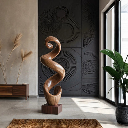 Rustic Large Twisted Spiral Floor Art For Office Decor Lynnsnail