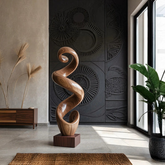Rustic Large Twisted Spiral Floor Art For Office Decor Lynnsnail