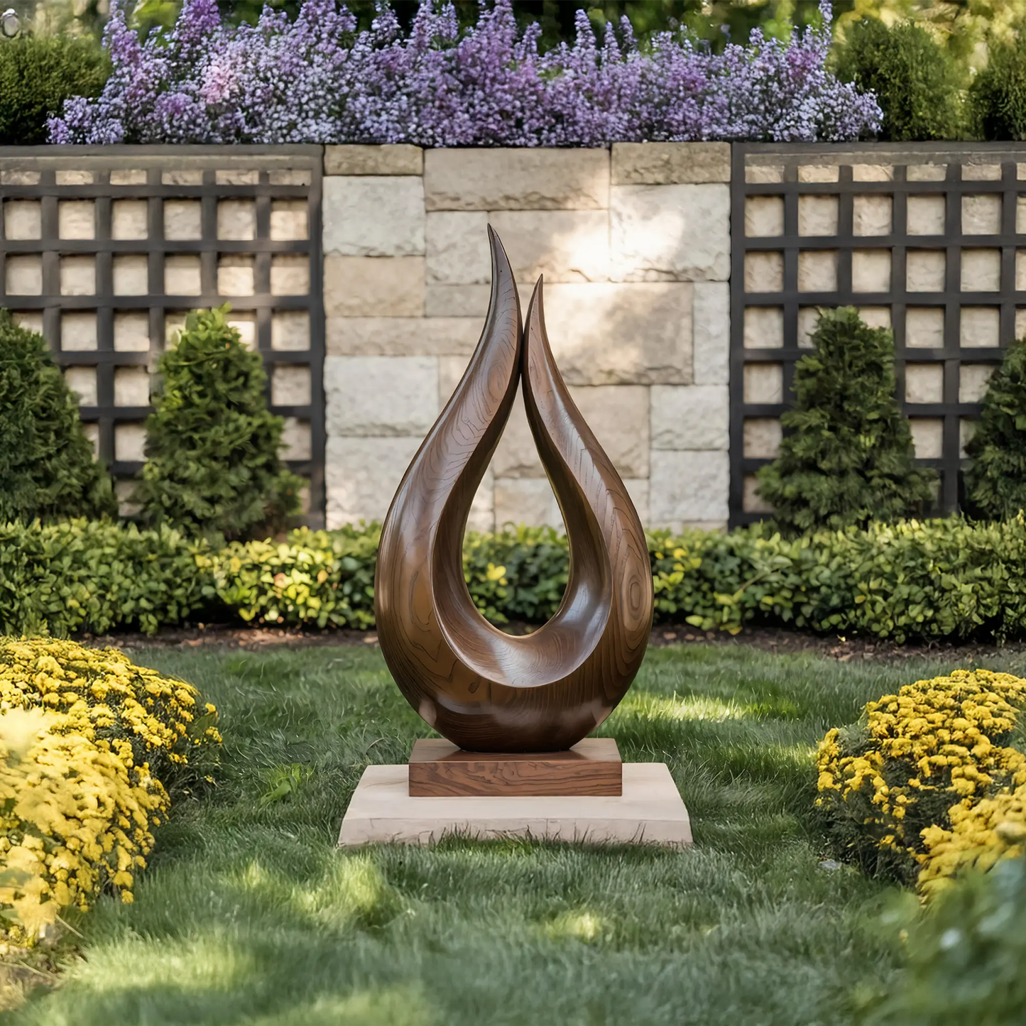Handcrafted Solid Wood Abstract Decor Sculpture For Contemporary Interiors Lynnsnail