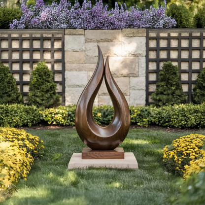 Handcrafted Solid Wood Abstract Decor Sculpture For Contemporary Interiors Lynnsnail