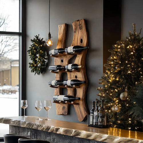Handcrafted Wall Mount Wine Holder For Living Room Lynnsnail