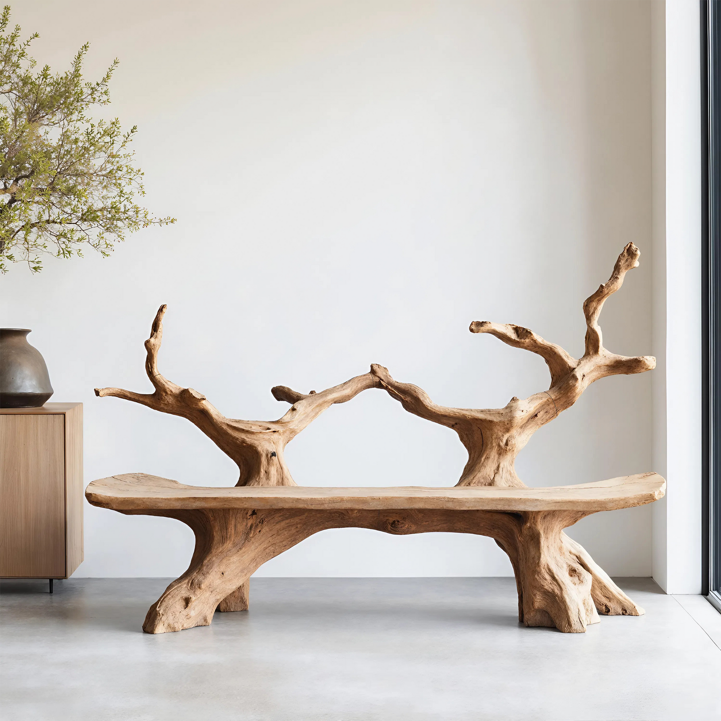 Mid Century Live Edge Bench For Elegant Patio Lynnsnail