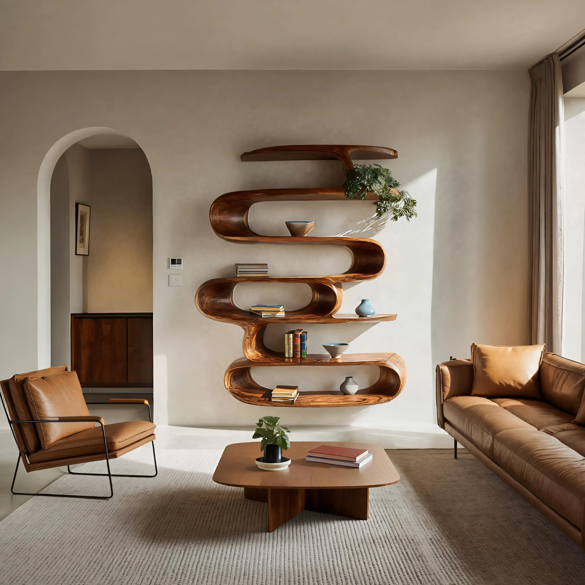Elegant Wall-Mounted Bookshelf For Modern Home Decor Lynnsnail