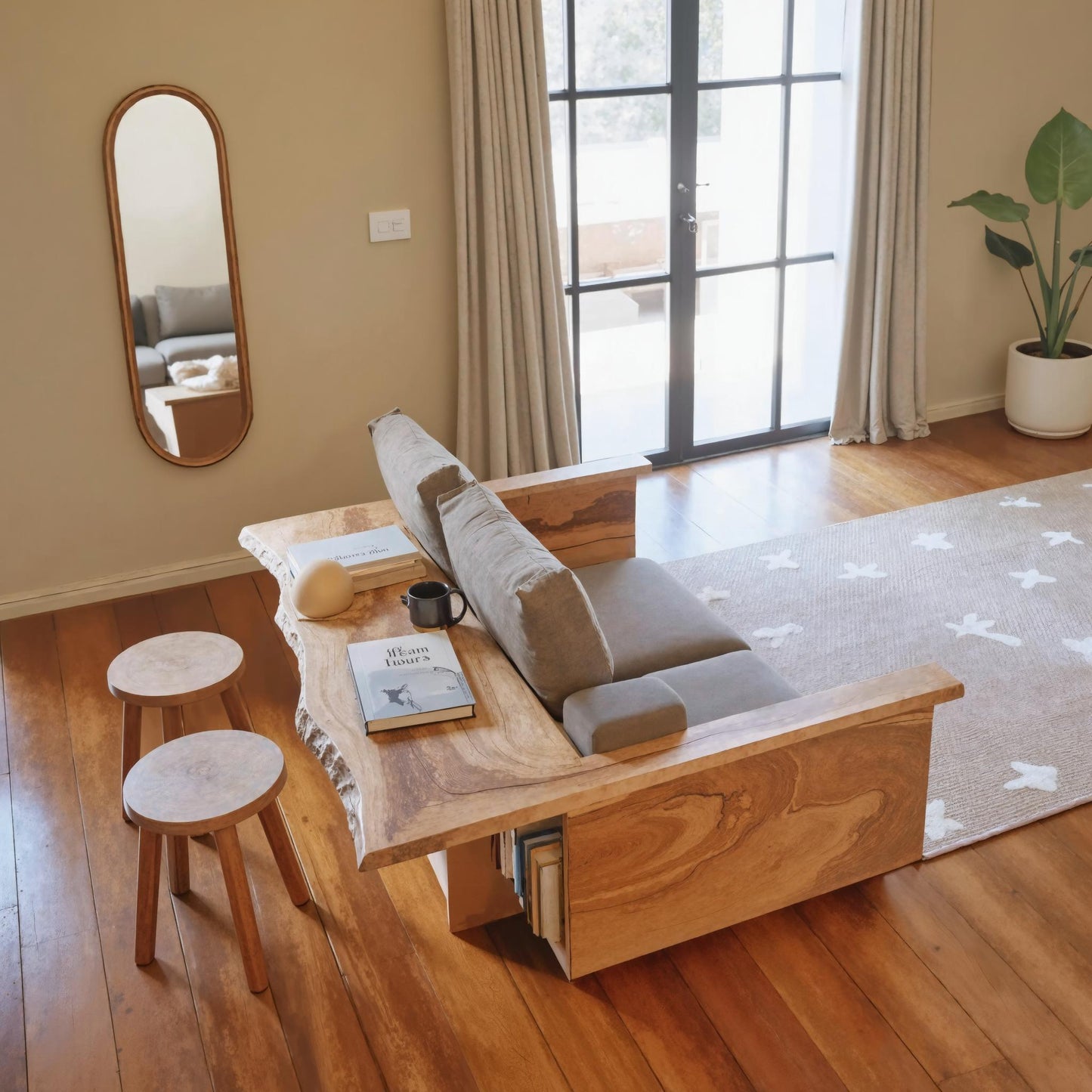 Contemporary Sofa With Built In Side Table For Living Room Lynnsnail