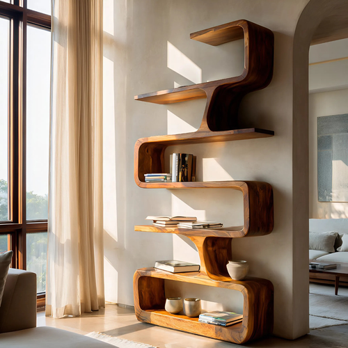 Contemporary Handmade Wooden Bookshelf For Home Styling Lynnsnail
