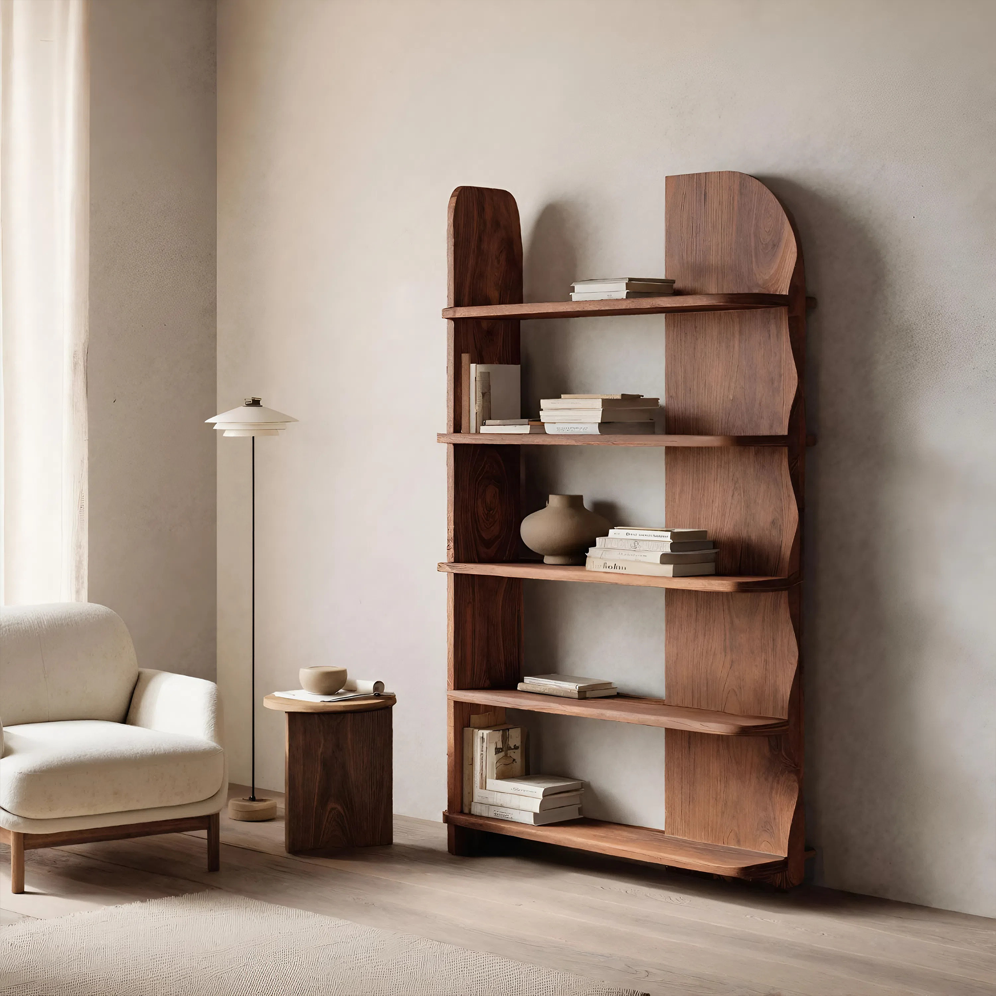 Minimalist Bookcase Sculptural Design For Living Decor Lynnsnail