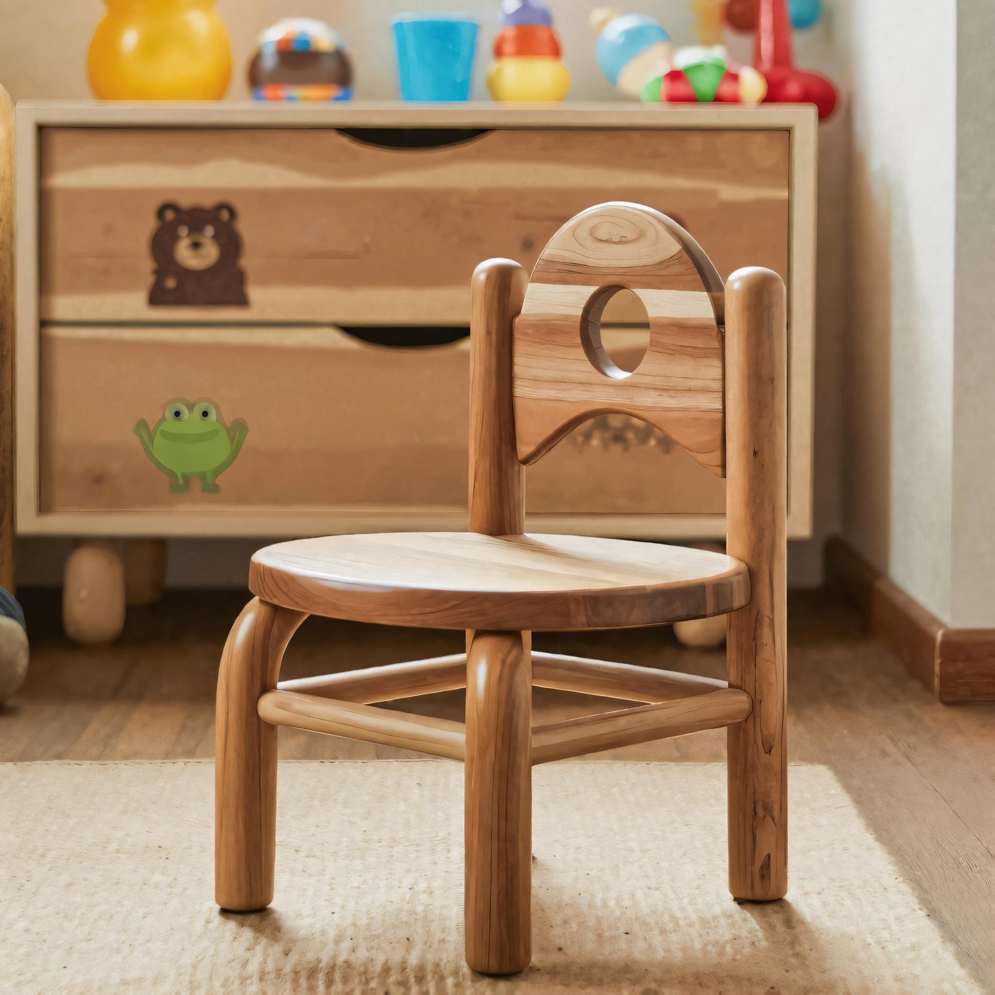 Montessori Toddler Chair With Round Backrest For Playroom Preschool And Nursery Lynnsnail