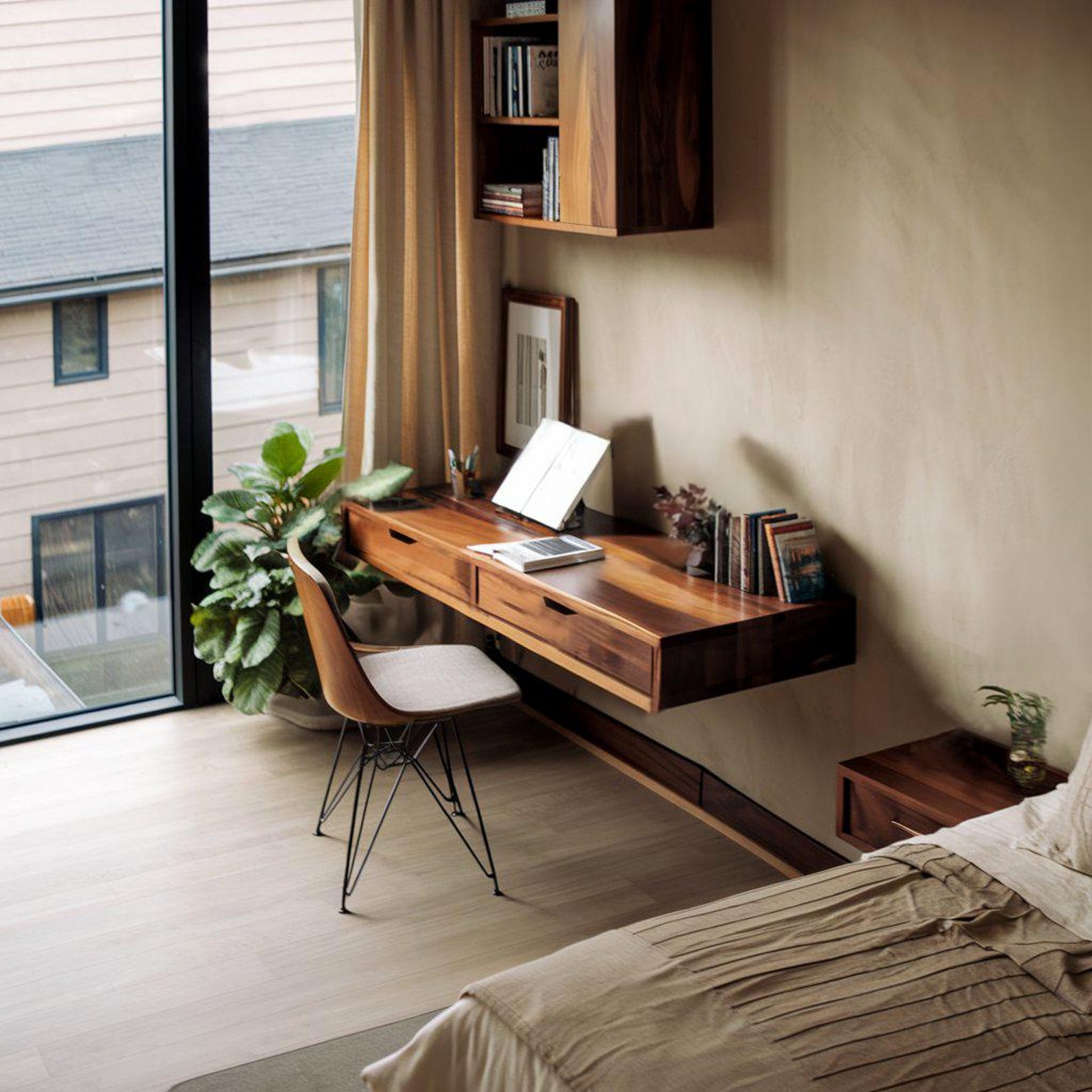 Modern Floating Desk For Bedroom And Office Setup Lynnsnail