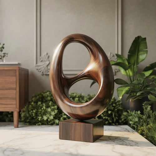 Farmhouse Abstract Wood Garden Sculpture For Yard Decor Lynnsnail