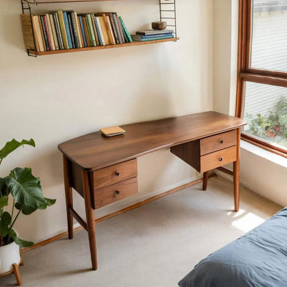 Mid Century Writing Desk For Bedroom Workspace Or Study Nook Lynnsnail