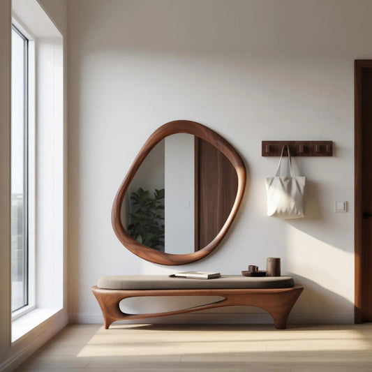 Modern Sculptural Entryway Bench For Living Room Lynnsnail