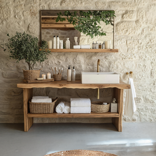 Rustic Live Edge Vanity For Natural Bathroom Vibes