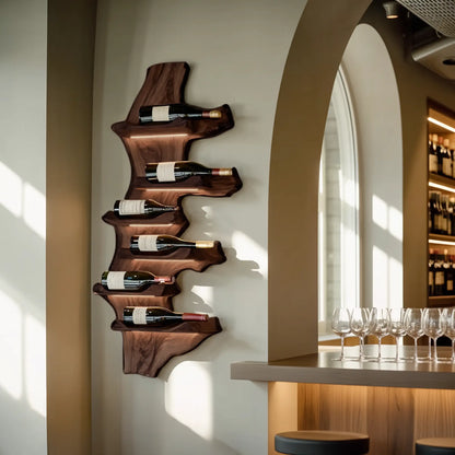 Farmhouse Live Edge Wine Holder For Entryway Furniture Decor Lynnsnail